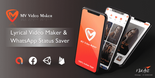 Lyrical Video Maker - MV video status creator, Whatsapp status saver, Admob, Fb, Unity ads app code