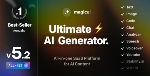 MagicAI - OpenAI Content, Text, Image, Chat, Code Generator as SaaS