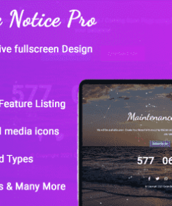 Maintenance Notice Pro - Coming Soon & Under Construction Mode