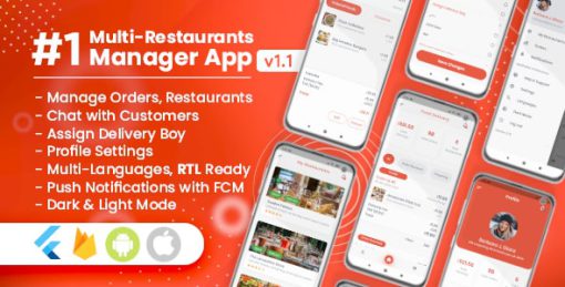 Manager / Owner for Multi-Restaurants Flutter App