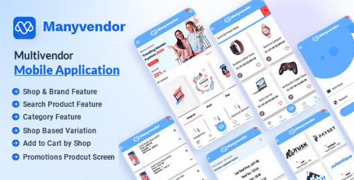 Manyvendor Customer Mobile App - Flutter iOS & Android