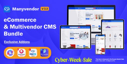 Manyvendor - eCommerce & Multivendor CMS Bundle