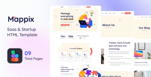 Mappix - Saas & Startup HTML Landing Template