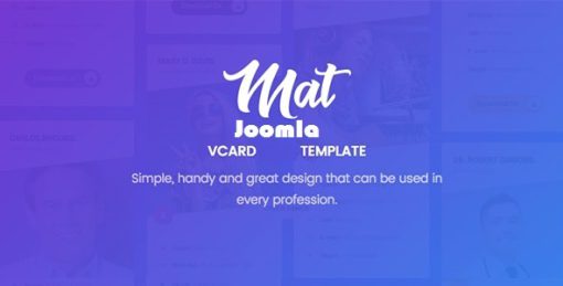 Mat - vCard & Resume Joomla Template