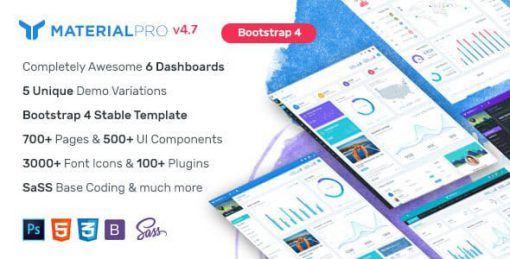 MaterialPro - Material Design Bootstrap 4 Admin Template