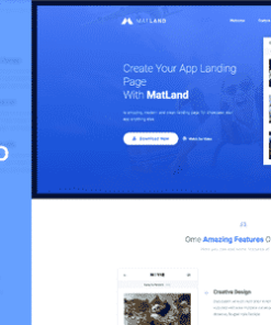 MatLand - WordPress App Landing Page