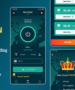 Max Cloud VPN with Speed Meter App Source Code