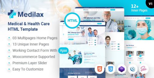 Medilax - Medical and Health Care HTML Template