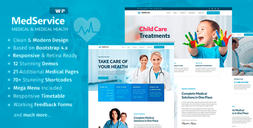 MedService - Medical Clinic Hospital WordPress Theme