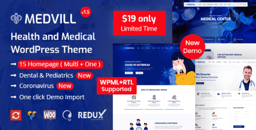 Medvill - Health & Medical WordPress Theme