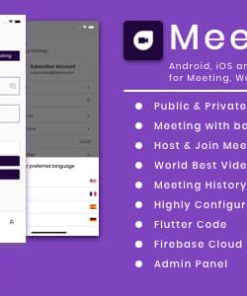 MeetUp - Android, iOS and Web Video Conference App for Meeting, Webinar, Classes