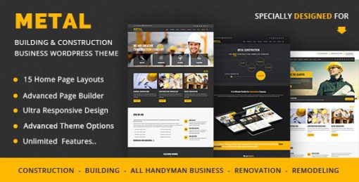 Metal - Building & Construction Business WordPress Themes