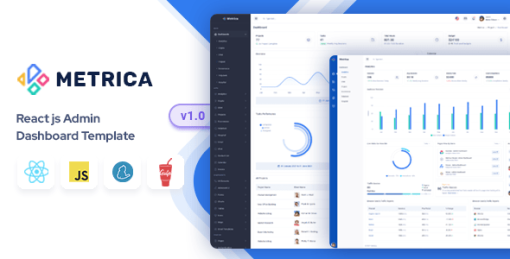 Metrica - React Admin & Dashboard Template (React 18)