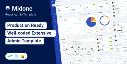 Midone - React Admin Dashboard Template