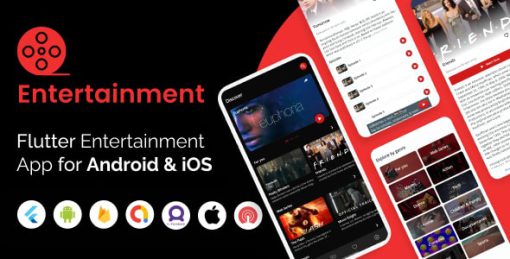 Mighty Entrainment - Flutter Video Streaming App for Android and iOS with Php Backend