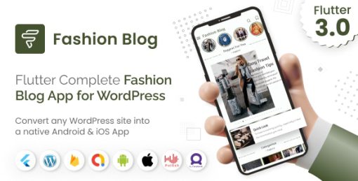 Mighty Fashion - Flutter 3.0 blog app for fashion with WordPress backend