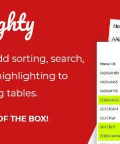 Mighty Tables | Add sorting, search, filters, and highlighting to your tables