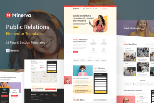 Minerva - Public Relation & Creative Agency Elementor Template Kit