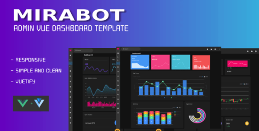 Mirabot  Admin Vue Dashboard Template