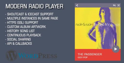 Modern Radio Player Wordpress Plugin