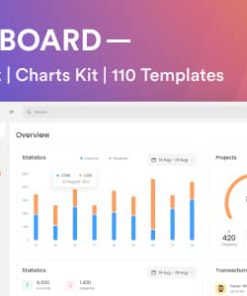 Moonboard – Admin Dashboard & UI Kit + Charts Kit Sketch Template