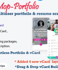 Mop - SaaS Portfolio / Resume /  vCard / Digital Business card