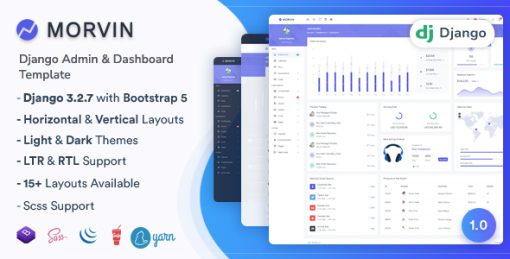 Morvin - Django Admin & Dashboard Template