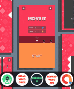 Move It : (Android Studio+Admob+Reward Video+Inapp+Leaderboard+ready to publish)