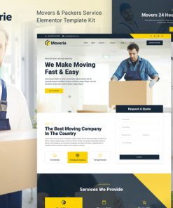 Moverie – Movers & Packers Service Elementor Template Kit