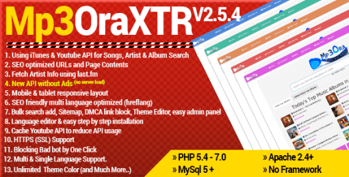 Mp3OraXtr - PHP Mp3 Search Engine