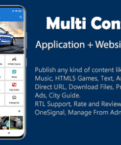 Multi Content Pro (Application and Website)