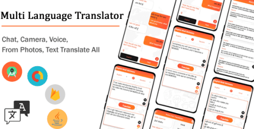 Multi language Translator, Chat, Camera, Voice, From Photos, Text Translate All