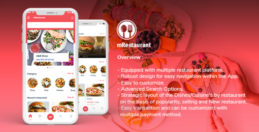 Multi restaurant Flutter Application with Sub and Main Web Admin