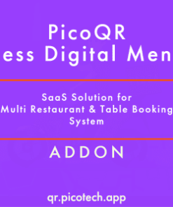 Multi Restaurant & Table Booking Addon for PicoQR