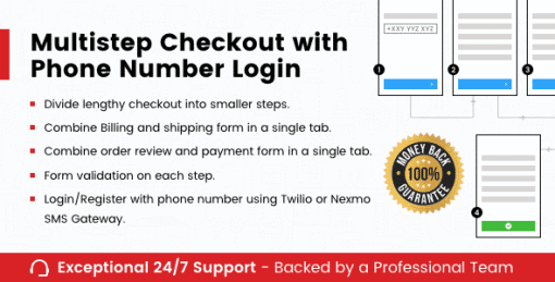 Multistep Checkout with Phone Number Login