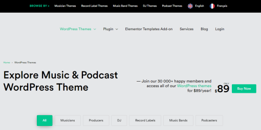 Music & Podcast WordPress Theme