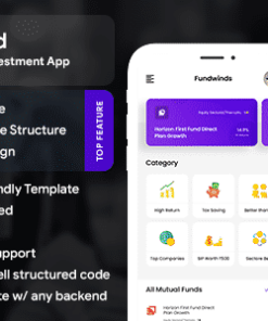 Mutual Fund Investment Template | trading Android + iOS Template | FLUTTER | Fundwind