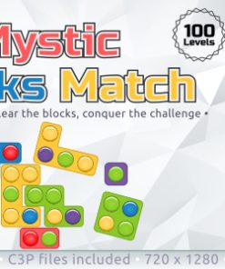 Mystic Blocks Match (100 Levels) - HTML5 Puzzle game