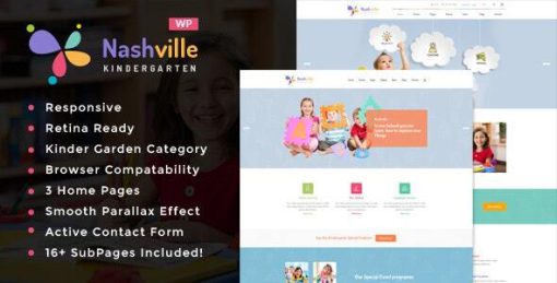 Nashville - Day Care & Kindergarten School WordPress Theme