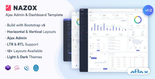 Nazox - Ajax Admin & Dashboard Template