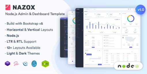 Nazox - Node.js  Admin & Dashboard Template