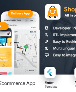 NEW eCommerce Flutter App Template | 3 Apps | User App + Vendor App + Delivery App | ShopCart