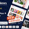 News App and Web -Flutter News App for Android and IOS App | News Website with Admin panel