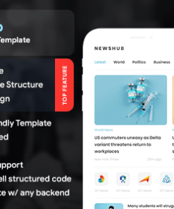 News & Blog Magazine Android + iOS App Template | Flutter 2 | Newshub