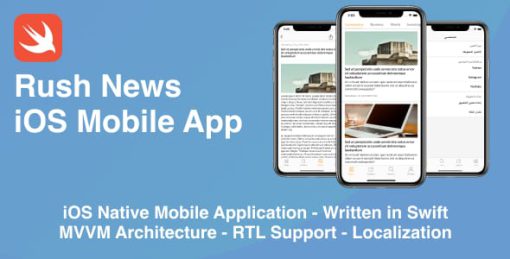 News Mobile iOS Native Application | Swift + MVVM