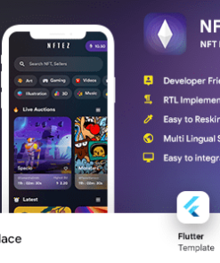 NFT Marketplace Android + iOS App Template | Flutter 2 | NFTez