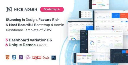 Nice Admin - Bootstrap 4 Dashboard Template