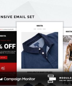 Nikita - Promotional Email Templates Set with Online Builder