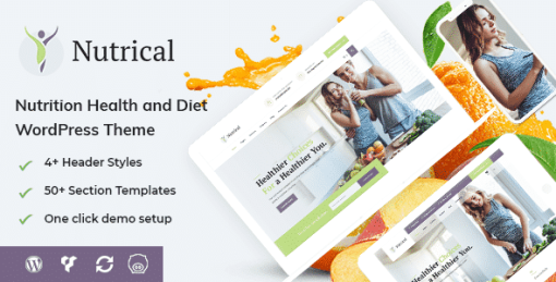 Nutrical - Health and Diet WordPress Theme