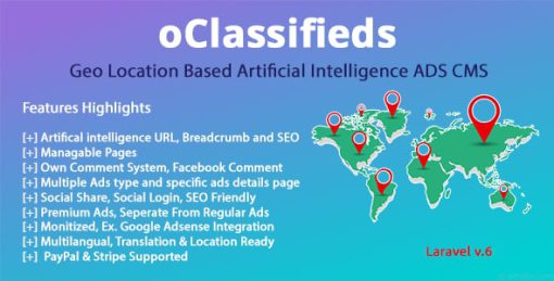 oClassifieds - PHP and Laravel Geo Classified ads cms